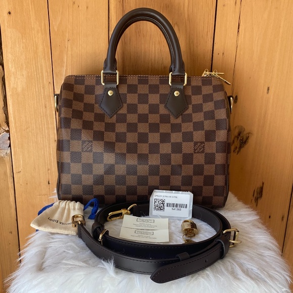 Louis Vuitton Handbags - Louis Vuitton Speedy Bandouliere 25 Damier Ebene